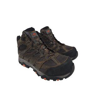 MERRELL Mens MOAB 2 VERTEX MID WATERPROOF Comp Toe Work Boots J19483W Brown 12W